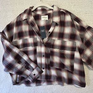 ABERCROMBIE & FITCH: Lightweight and cropped flannel
